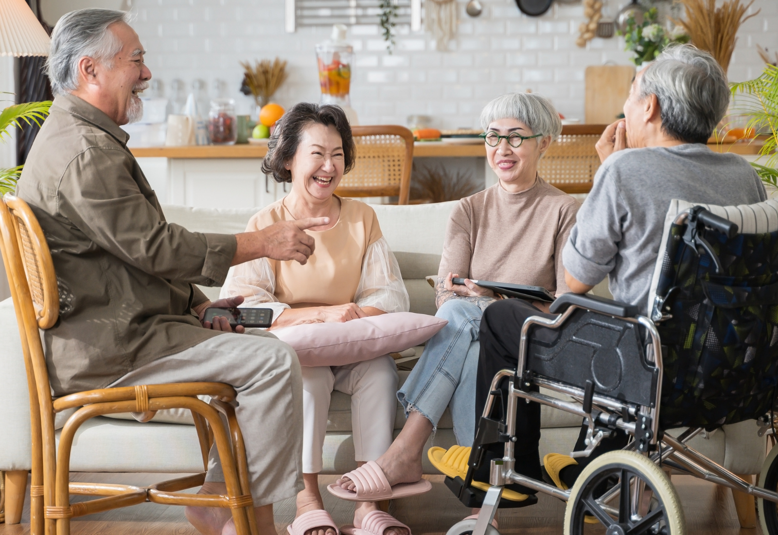 Image of people in a senior living facility