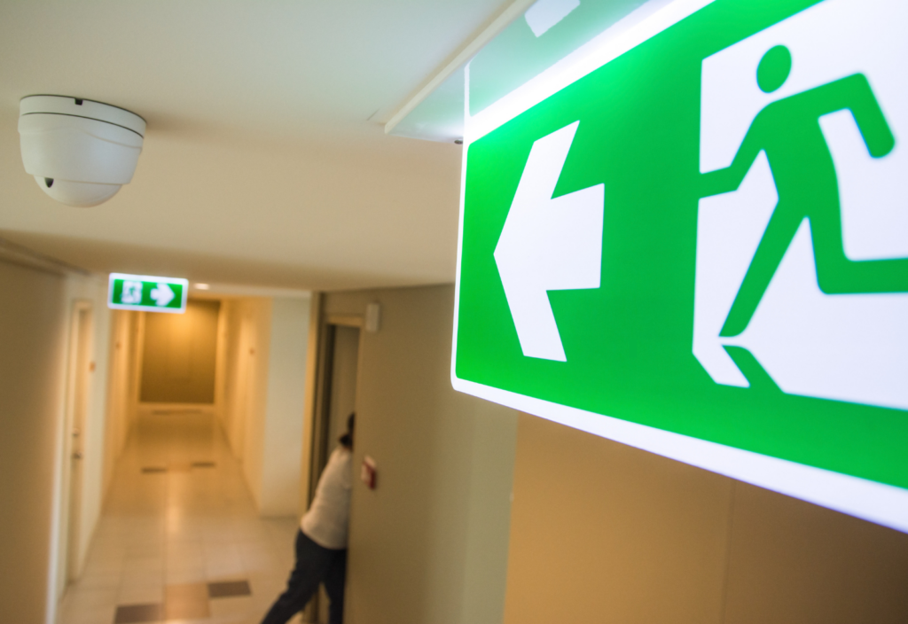 Image of an emergency exit sign