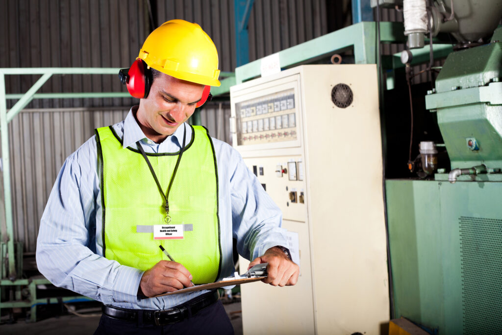 Image of a man wearing a hard hat